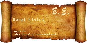 Bergl Elvira névjegykártya